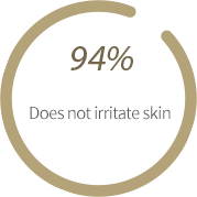 94% 자극 없이 피부에 잘 맞는다.